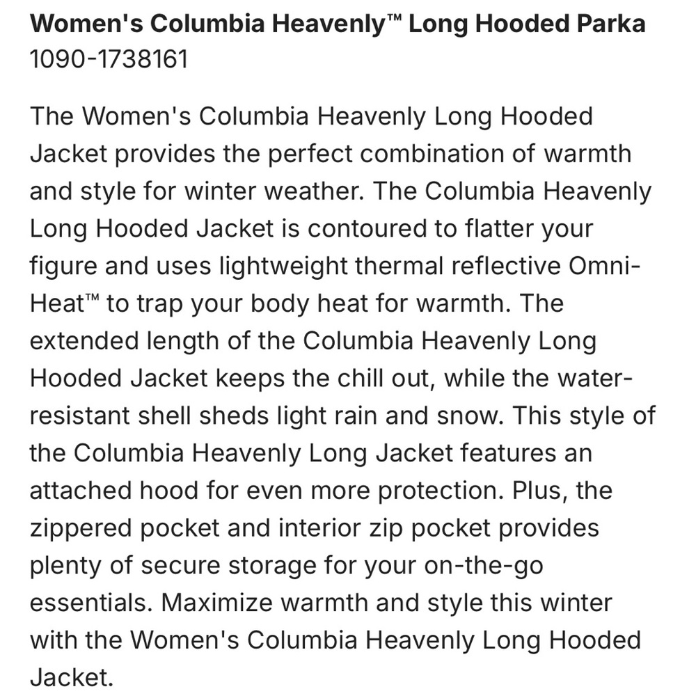 Columbia XL Women's Black Heavenly Jacket - Picture 4 of 13